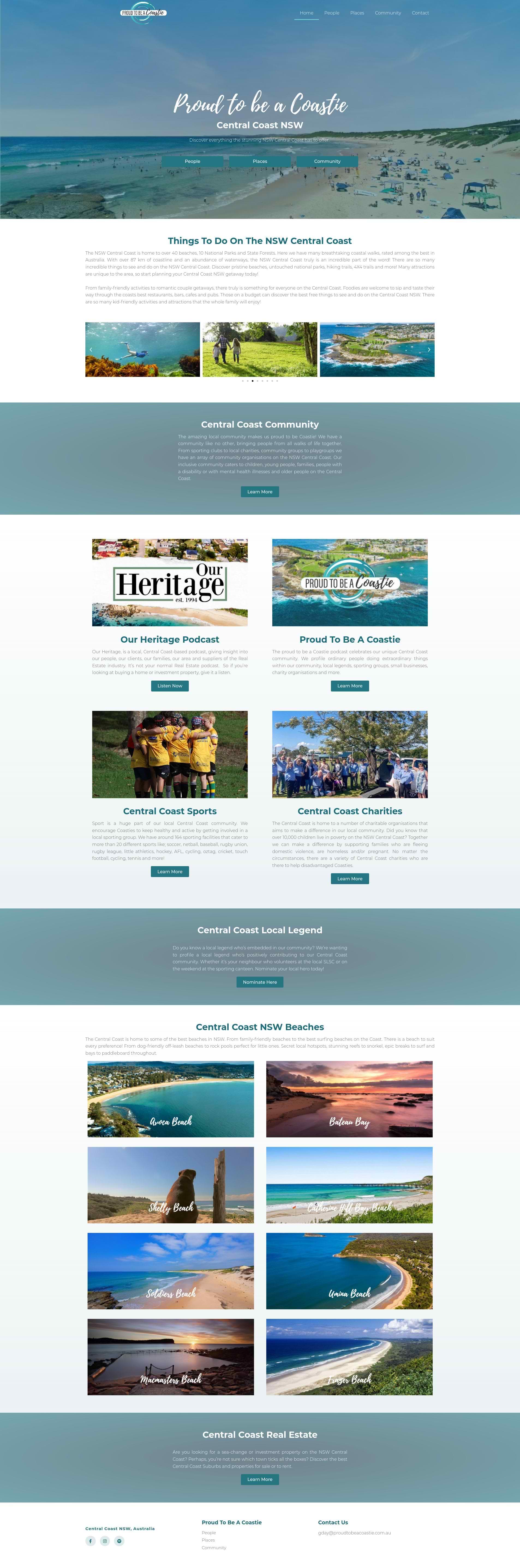 Proud To Be A Coastie website screenshot.