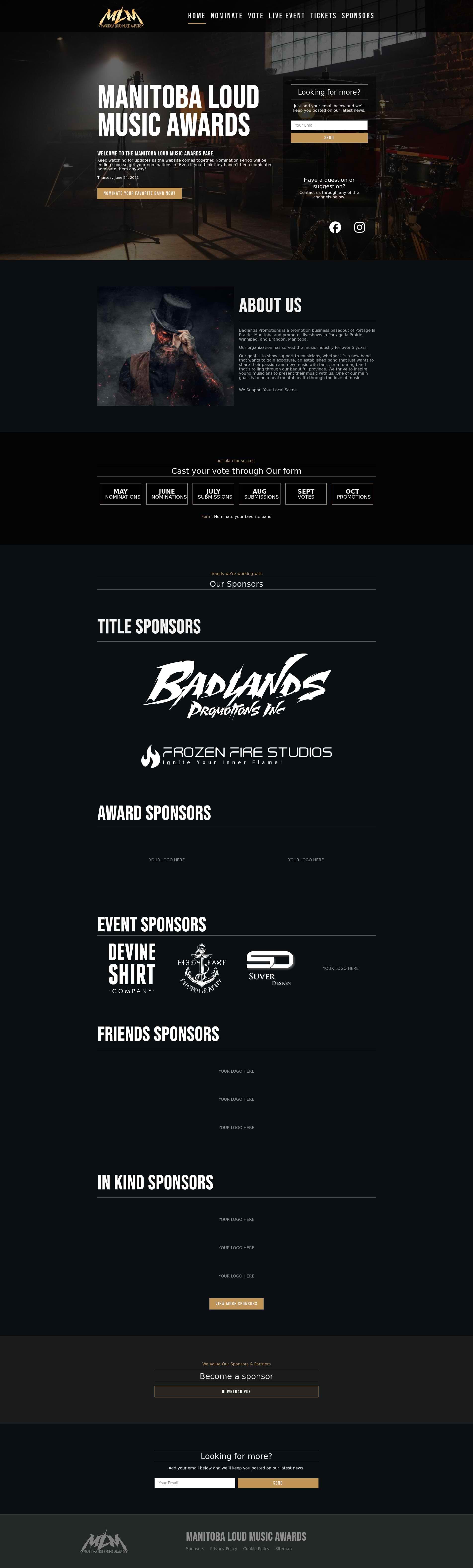 Loud Awards website screenshot.