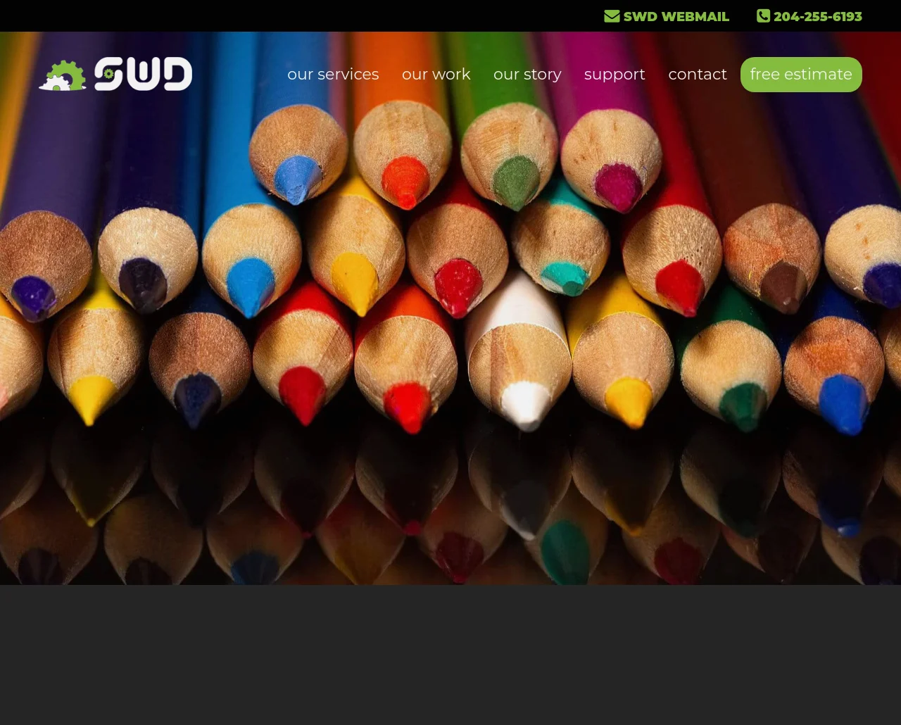 Spelunking Web Design (SWD) example website screenshot.