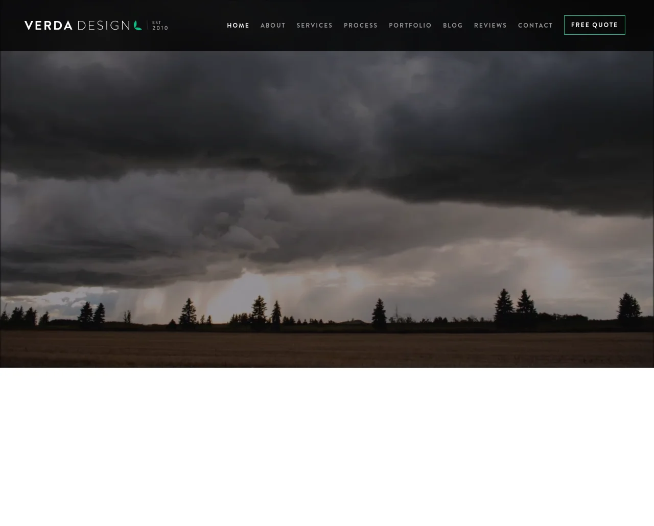 Verda Design example website screenshot.